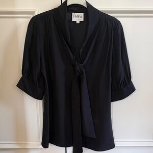 Leona Silk Black Women's Top
